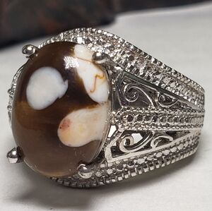 Karis peanut wood jasper ring
